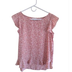 Loft Pink Floral Blouse